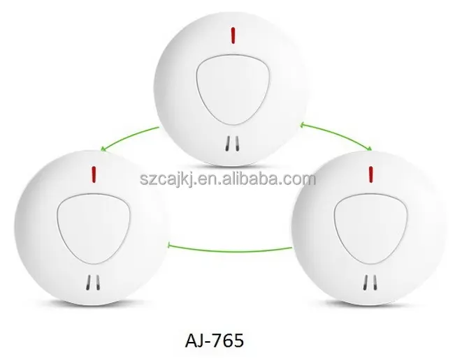 Tuya connected to mobile app smart WiFi wireless interconnection smoke detection alarm with built-in lithium battery for 10 year