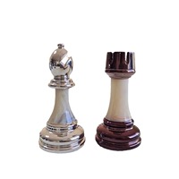 Jeu d'échecs de luxe en marbre avec plateau et pièces - Prêt pour les tournois - Grand jeu d'intérieur