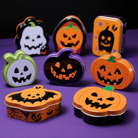 Nouveau pot cadeau personnalisé pour Halloween boîte en fer blanc en forme de pot à bonbons boîte cadeau créative d'emballage en métal pour enfants