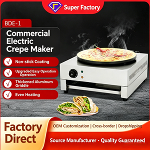 Nouvelle Plaque de Cuisson Commerciale Électrique et à Gaz en Acier Inoxydable pour Crêpes et Pancakes, Antiadhésive, Portable, Haute Productivité - Product Image 1