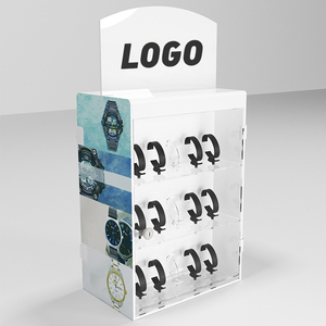 कस्टम ऐक्रेलिक वॉच डिस्प्ले स्टैंड रिटेल स्टोर काउंटरटॉप घूर्णन एक्रिलिक स्मार्टवॉच डिस्प्ले लॉक के साथ प्रदर्शन - Product Image 1