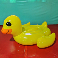 Duck gonflable jaune personnalisé en PVC, à chevaucher, gonflable à chevaucher