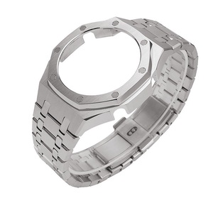 Bracelet de montre sport <span class=keywords><strong>Gshock</strong></span> GA2100 en <span class=keywords><strong>acier</strong></span> inoxydable - Noir de luxe - Product Image 3