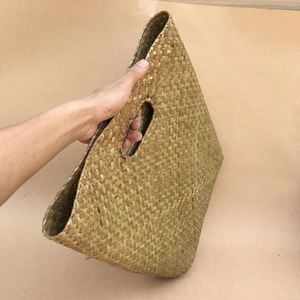 Sac à main d'été en paille naturelle pour femme, sac décontracté en jonc de mer pour l'extérieur, vente en gros - Product Image 5