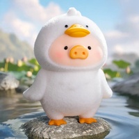 Figurine en PVC de la série Animal Party, jouet en peluche authentique Toy zero Plush, cochon LuLu, boîte aveugle, mignon pour filles, vente en gros, 8 pièces par boîte
