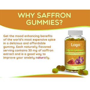 Özel etiket safran özü Gummies safran takviyesi <span class=keywords><strong>Rhodiola</strong></span> <span class=keywords><strong>Rosea</strong></span> ekstresi ile geliştirilmiş ruh halini iyileştirir, kontrol iştahı - Product Image 3