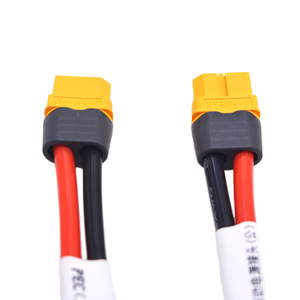 Кабель-переходник для аккумуляторных блоков 2-в-1, силиконовый провод 14AWG, разъем XT60H-F (гнездо) для питания - Product Image 1