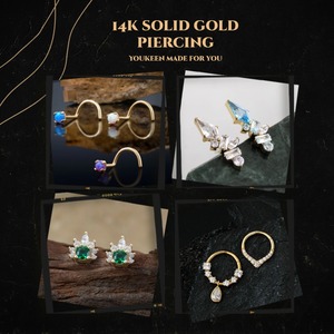 Wholesale <strong>14k</strong> Solid Gold Segment Ring Vintage Wedding <strong>Nose</strong> Ring Hoop <strong>Stud</strong> Waterproof Septum Ear Helix Piercing Jewelry Clicker - Product Image 6