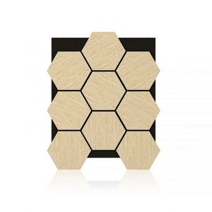 Panel Acústico de Pared Hexagonal de MDF de Alta Densidad, Insonorizante, Resistente al Fuego, Ecológico, Decorativo, Diseño 3D, para Hotel - Product Image 2