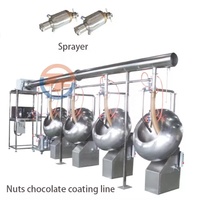 Machine à panoramique automatique 1250mm pour revêtement de chocolat Machine à dragées à chocolat Production rotative de revêtement de chocolat