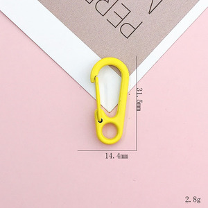 Chất lượng cao xoay mùa xuân Carabiner mắt Snap móc Clip 14mm * 31mm D hình dạng kim loại khóa Keychain thủ công phụ kiện phần cứng - Product Image 5