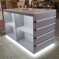 Étagère d'affichage pour téléphone portable, mobilier personnalisé pour magasin d'électronique, vitrine de vente au détail avec éclairage LED blanc, étagère d'affichage