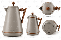 Carafe isotherme en verre de 1,0 L avec revêtement en PP de qualité alimentaire, poignée en bois, maintient au chaud 10h et au froid 24h
