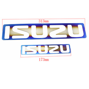 Isuzu Stainless Steel Blueing Plate TD158 Large TD159 <b>Small</b> Decorative Car Emblem - Product Image 2