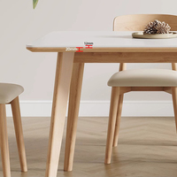 Table à manger en bois ovale de 6 places de Style rétro français nordique avec des chaises ensemble de meubles de cuisine pour le dîner à la maison de Restaurant