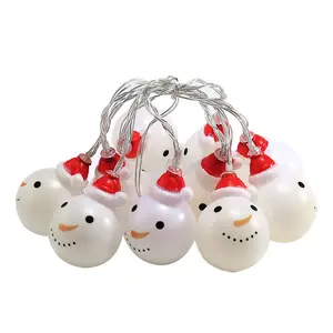 3m 20 led indoor Christmas tree decoration battery string light with snowman