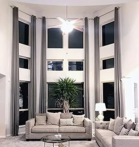 Extra Long Home Curtains High Ceiling Mounted High Curtains for Home