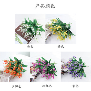 Fleurs artificielles Tainen Lily Of The Valley 35cm blanches en plastique, accessoires de mariage, décorations pour la maison - Product Image 4