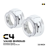 Masques de projecteur Bi-LED 2,5 / 3 pouces C4 B avec DRL et clignotants 12V pour la rénovation de phares automobiles