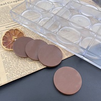 Runde Münzform aus Polycarbonat für Schokolade, Dünne Runde Schokoladenform, Transparente Münzbonbonform, Anpassbare Kuchenform