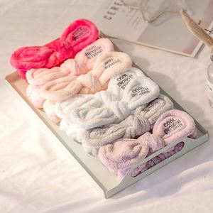 Korean Women's <b>Cute</b> Bow Wide Cross-Style U-Shaped <b>Headband</b> for Face Mask Hair Accessory - Product Image 4