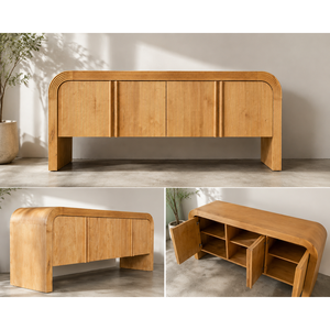 ตู้ไซด์บอร์ดทันสมัย 1800 x 455 x 785 มม. ทำจากไม้ สำหรับเฟอร์นิเจอร์บ้าน - Product Image 5