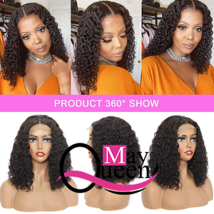 Mayqueen วิกผมมนุษย์13*4สำหรับผู้หญิง,วิกผมสีดำธรรมชาติปักจากผมจริง4*4 - Product Image 5