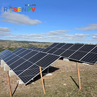 Système solaire hybride 15 kW, monophasé 110 V/220 Vca, armoire de stockage de batterie 32 kWh empilable, pour maison, fête, Amérique latine