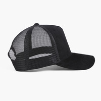 Casquettes de baseball en coton vierges haut de gamme, logo brodé personnalisé, casquettes trucker en maille à 5 panneaux avec boucle en cuivre doré, unisexe