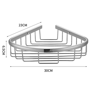 Étagère de Douche Double Niveau en Acier Inoxydable avec Crochets Amovibles – Rangement Rond pour Accessoires de Salle de Bain, Résistante à la Rouille - Product Image 6