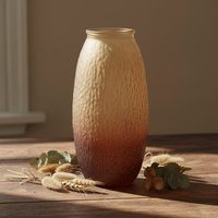 Vases en verre miniatures ronds marron vintage en relief pour la décoration, vente en gros