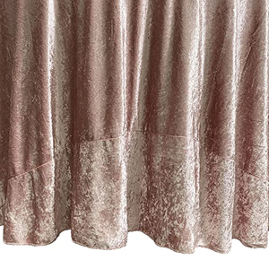 Mantel Redondo de Terciopelo de Primera Calidad de 120 Pulgadas, Color Oro Rosa, para Bodas - Product Image 3