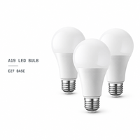 Ampoule LED YONGZE A19, culot E27/B22, 9W, usage résidentiel, économie d'énergie, protection des yeux, trois températures de couleur, ampoule en aluminium