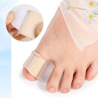 Séparateur d'orteils en gel de silicone souple, confortable et réglable, orthèse correctrice pour hallux valgus et orteils superposés, pour hommes et femmes