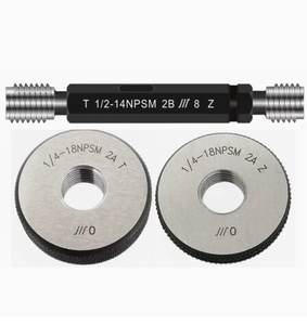 एनपीज्म स्टील टेपर पाइप थ्रेड प्लग गेज रिंग गेज - Product Image 1