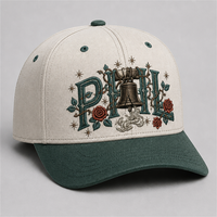 Casquette de baseball personnalisée style Old English, 5 panneaux, visière incurvée, style Dad Hat, streetwear urbain West Coast, vente en gros, faible MOQ
