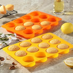 ODM Eco-Friendly Customized Color Chocolate Cookie <b>Silicone</b> Molds 12-Cavity Round <b>Baking</b> Mold for Candy Mini Cake - Product Image 6