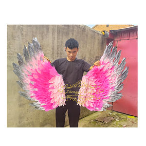 Ala di fata per adulti rosa con <span class=keywords><strong>ali</strong></span> di grandi piume d'<span class=keywords><strong>angelo</strong></span> per decorazione altalena foto oggetti di scena con <span class=keywords><strong>ali</strong></span> di piume di nozze sfondo decorazione murale - Product Image 5