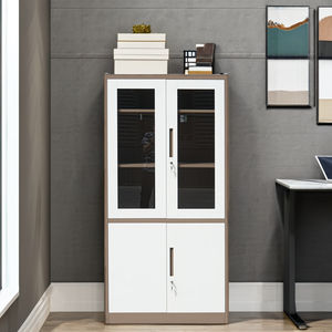 Armoire de rangement moderne en acier avec serrure à clé pour dossiers dentaires, petites pièces, pour bureau, entrepôt, école et salle de sport, avec design pliable - Product Image 1