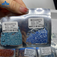 Vente directe usine en gros de pierres précieuses en vrac, diamants Moissanite de taille Melee 1.0mm 1.2mm VVS1 bleus, jaunes, rouge violacé, violets