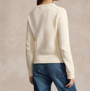 KD Knitwear Manufacture, vente en gros, personnalisable, ODM, OEM, <span class=keywords><strong>pull</strong></span> en tricot jacquard épais avec <span class=keywords><strong>drapeau</strong></span> américain, 100% coton, doux, pour femmes - Product Image 3