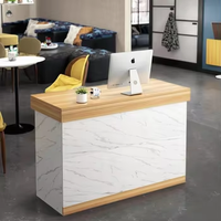 Réception moderne à panneaux de bois Réception pour dépanneurs Thé au lait Barber Shops Salons de beauté Petits bars Bureau