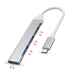X415 4-พอร์ต USB ฮับ3.0อะแดปเตอร์เชื่อมต่อสถานีพิมพ์ <span class=keywords><strong>C</strong></span> ไปยัง USB ฮับสำหรับ MacBook แล็ปท็อปโทรศัพท์มือถือและ <span class=keywords><strong>iPad</strong></span> - Product Image 3