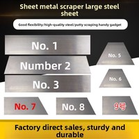 Lame en acier inoxydable de qualité industrielle Atomiseur de mastic pour voiture Couteau à gratter Feuille de fer Planche à mastic Lame de lissage pour peinture en aérosol
