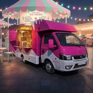 Camión de Helados Móvil Pequeño y Económico en Oferta, Camionetas Refrigeradas para Cocina, Vehículo Refrigerado para Café y Comida Rápida en Venta, Personalizable - Product Image 1