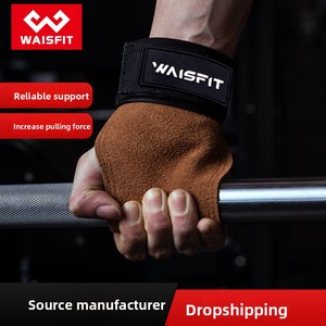 Guantes <span class=keywords><strong>de</strong></span> cuero con correa <span class=keywords><strong>de</strong></span> asistencia para fitness, protección <span class=keywords><strong>de</strong></span> palma, agarre antideslizante y resistente al desgaste para dominadas, soporte <span class=keywords><strong>de</strong></span> <span class=keywords><strong>muñeca</strong></span> para adultos, <span class=keywords><strong>ejercicio</strong></span> en barra única - Product Image 2