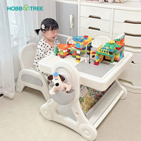 Bureau préscolaire blocs de construction peinture multifonctionnels Table jouet eau sable Table activité enfants Table et chaise