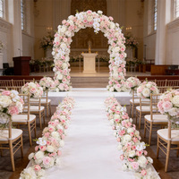 Roses artificielles et orchidées Phalaenopsis en gros pour la décoration de mariages en église, les arches DIY et les décors d'anniversaire pour hôtels