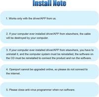 Cable de Diagnóstico OBD2 K-CAN FixPro USB Openport 2.0 ECU Compatible con Jaguar Land Rover Mitsubishi Subaru para 1 Año en Windows