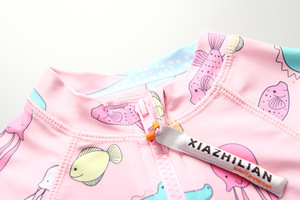 Maillot de bain une pièce licorne rose pour bébé fille, manches longues, protection contre les éruptions cutanées, maillot de bain avec chapeau de soleil - Product Image 5